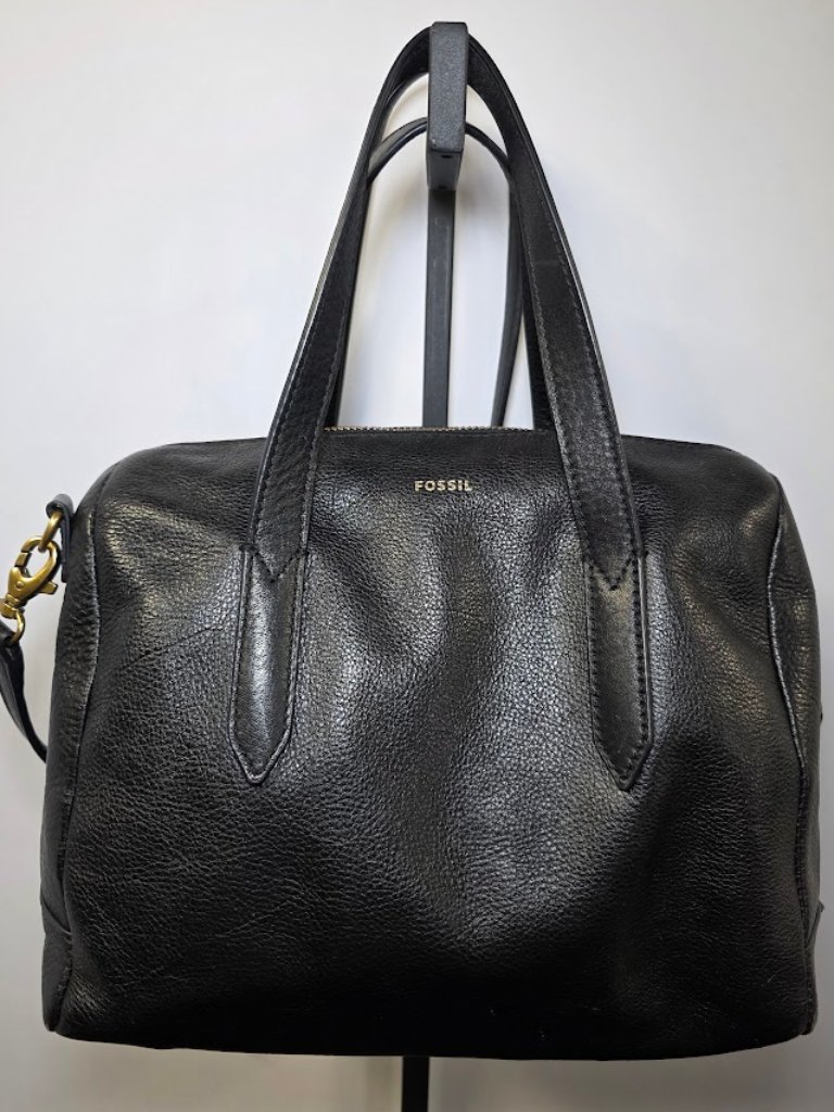 Fossil Sydney Satchel In Black Leather No. Shb1978